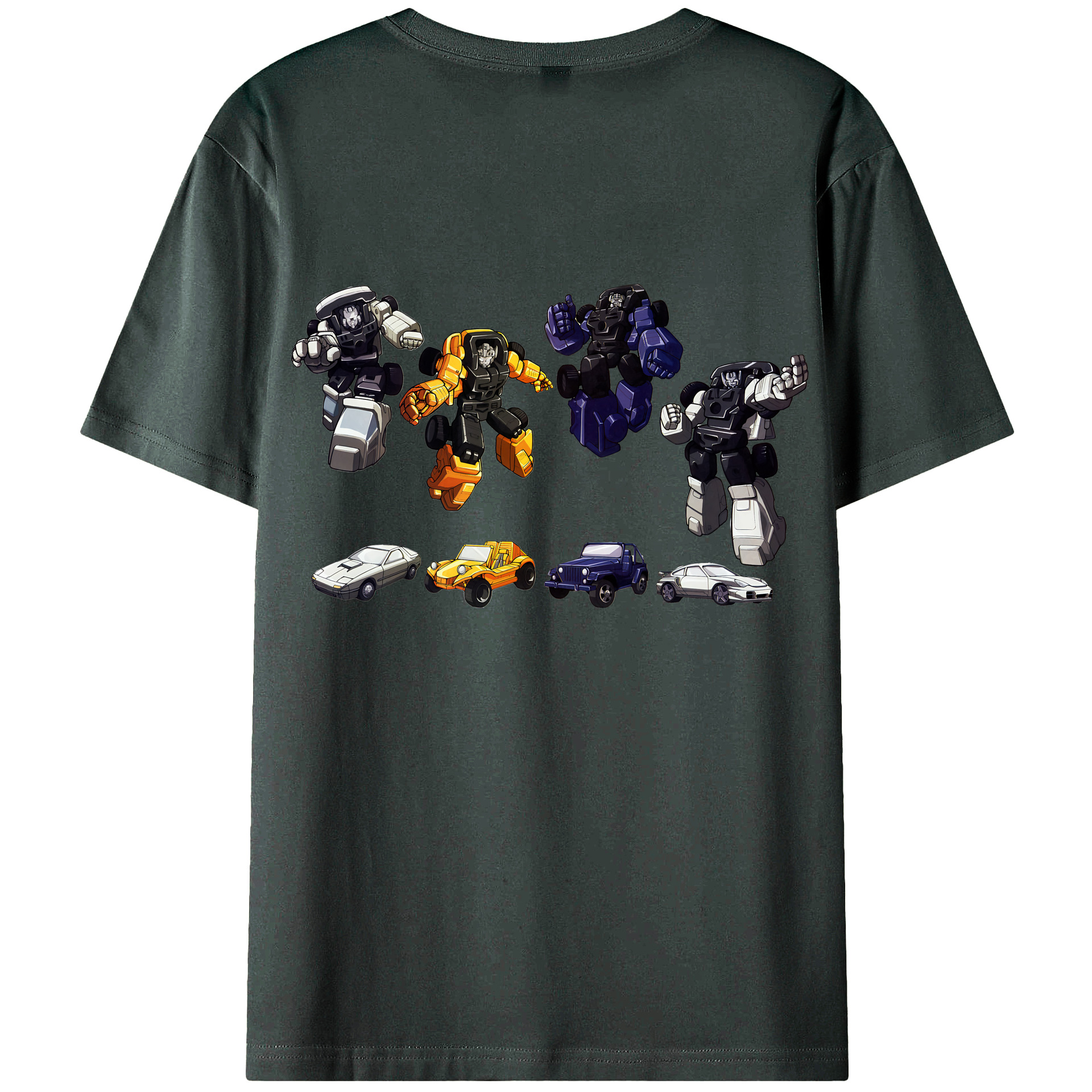 （画像用） Transformers トランスフォーマー 綿100％ メンズ半袖Tシャツ（バックプリント） 通気性